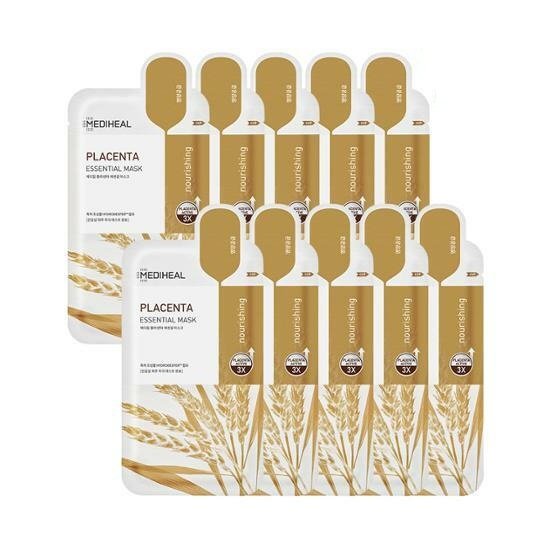 MEDIHEAL Placenta Essential Mask [Nourishing] 10pcs testerkorea