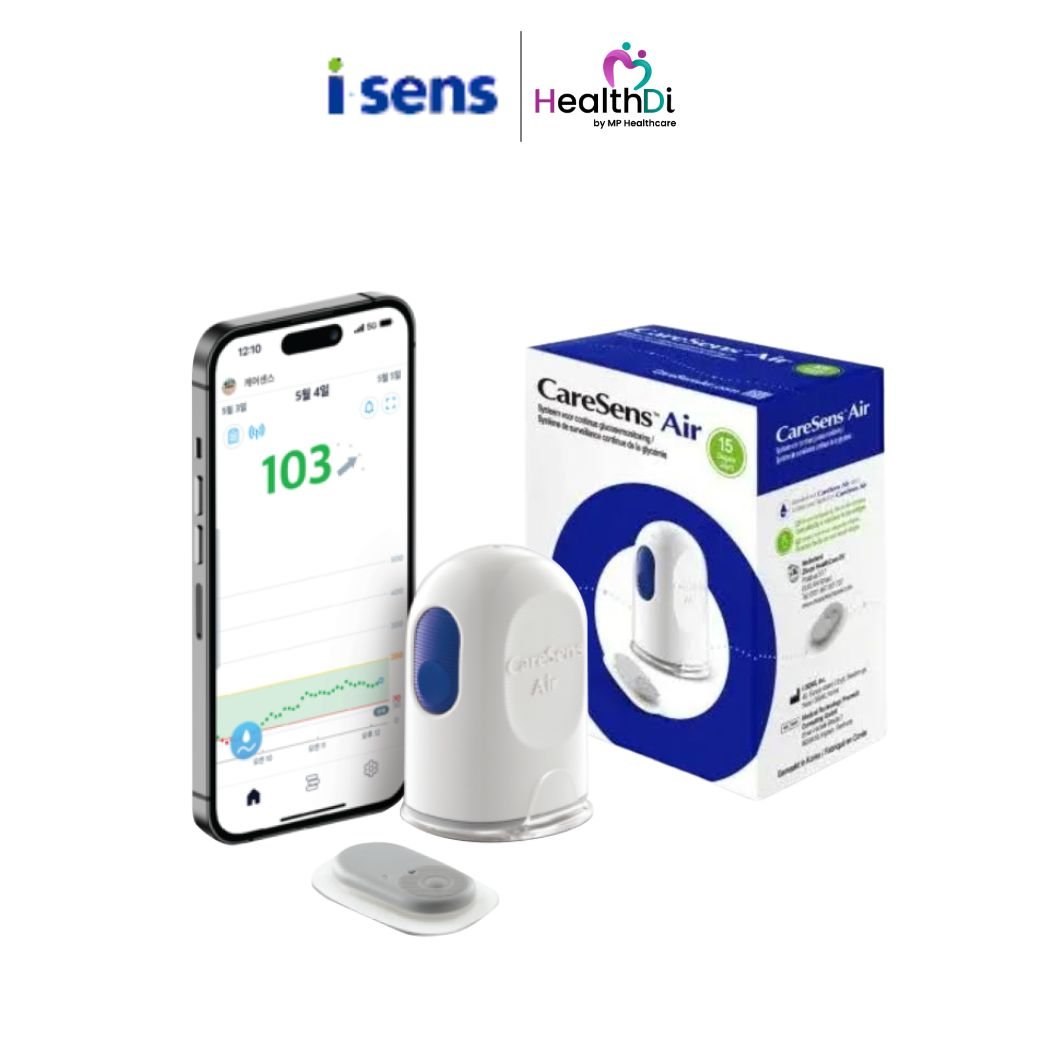 i-SENS CareSens Air เครื่องวัดน้ำตาลต่อเนื่อง CGM จำหน่ายที่ HealthDi Shop