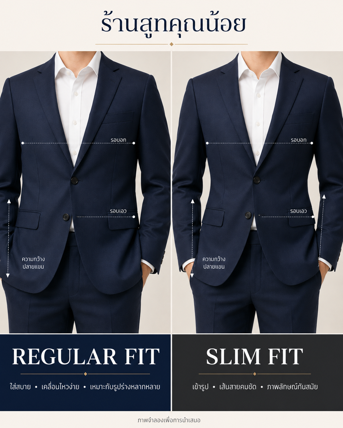 Regular FitvsSlim Fit ต่างกันอย่างไร | เลือกทรงไหนดี