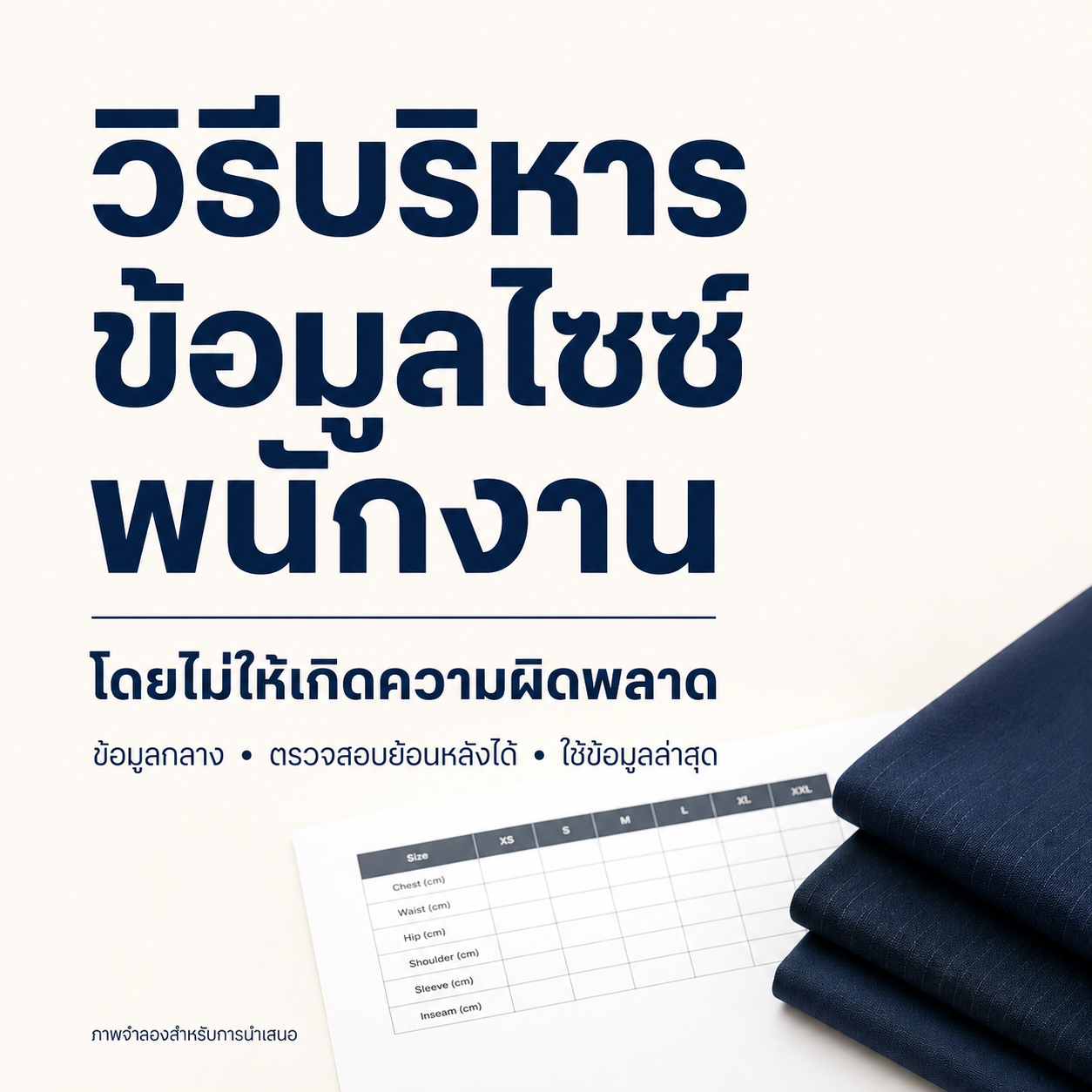 วิธีบริหารข้อมูลไซซ์พนักงานโดยไม่ให้เกิดความผิดพลาด