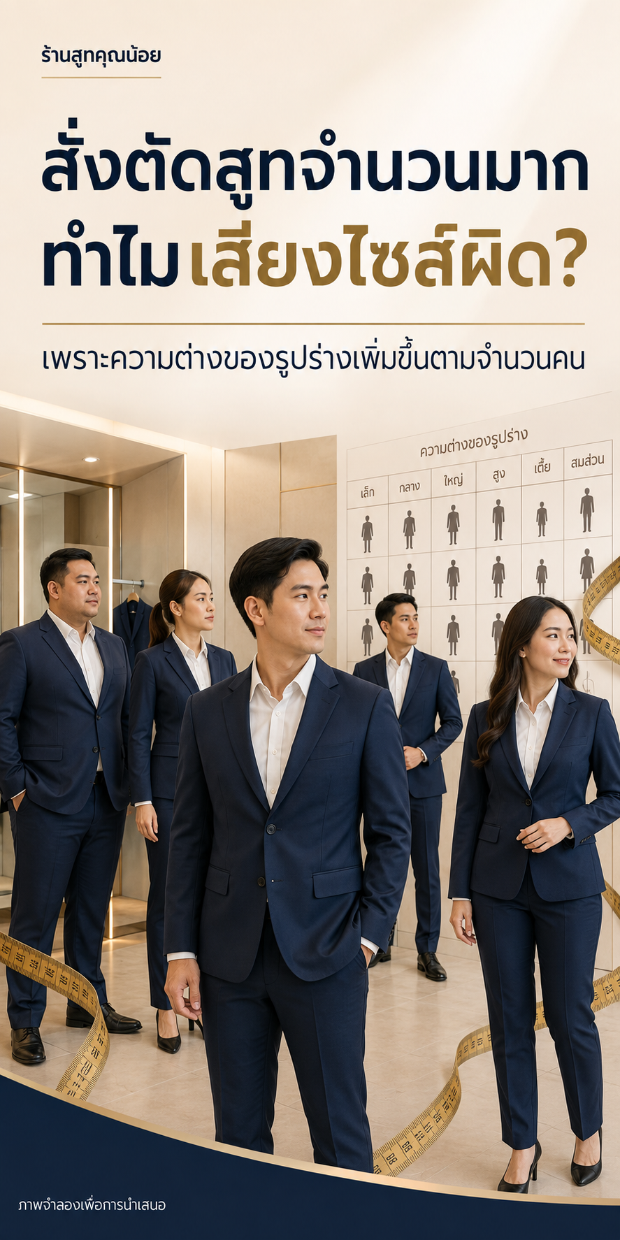 คู่มือ HR สั่งตัดสูทจำนวนมากให้ได้ไซซ์ที่แม่นยำ 
