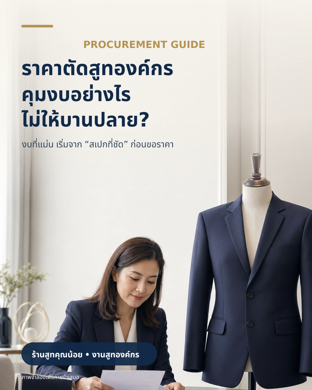 ราคาตัดสูทองค์กร: คุมงบอย่างไรให้ไม่บานปลาย