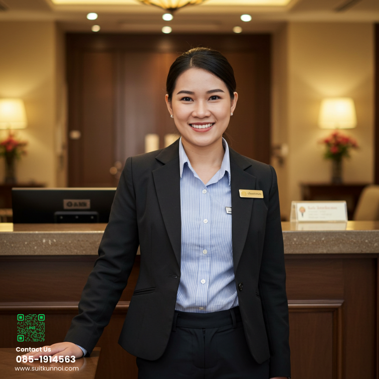 ชุดสูทสำหรับพนักงานต้อนรับ: สร้างความประทับใจแรกพบ
