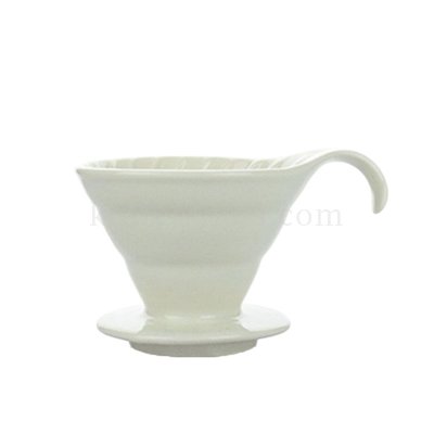 ดริปเปอร์เซรามิคสีขาวครีม ทรงกรวย ( 2-4 cups)