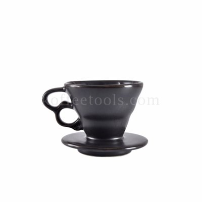 กรวยดริปกรองกาแฟสีดำ 2 หูจับ (1-2 cup)