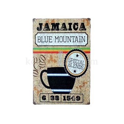 ป้ายสังกะสี Jamaica blue mountain
