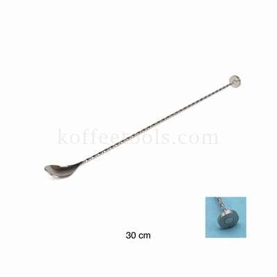 Muddler Threaded Bar Spoon 30 cm สีเงิน