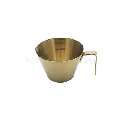 ถ้วยตวงกาแฟสแตนเลส304 สีทอง (100 ml)