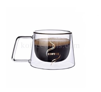 แก้วกาแฟ 2 ชั้น 180 ml (พิมพ์ COFFEE)