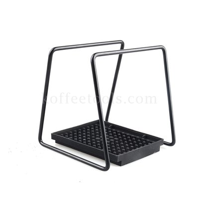 Black steel drip stand + rubber plate