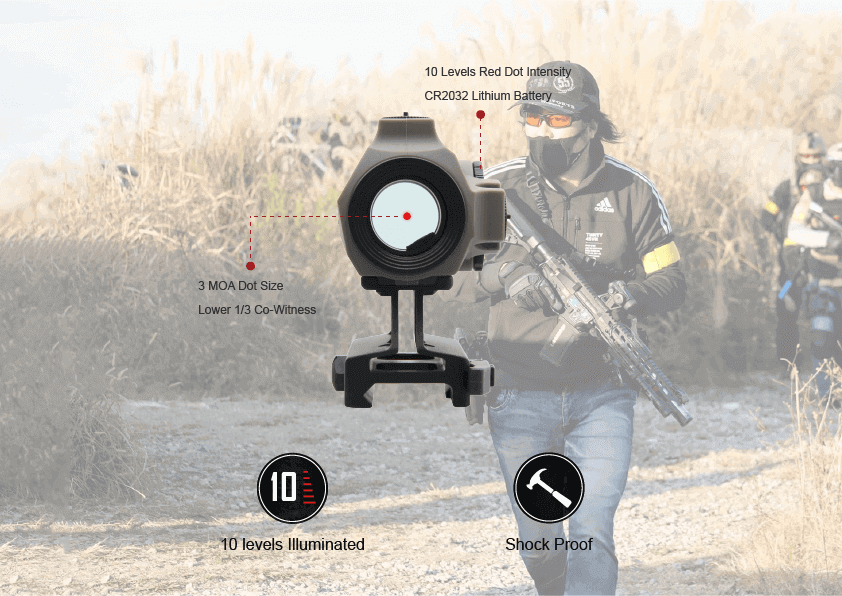 Vector Optics Maverick-IV 1x20 Mini Rubber Armored Reflex Sight