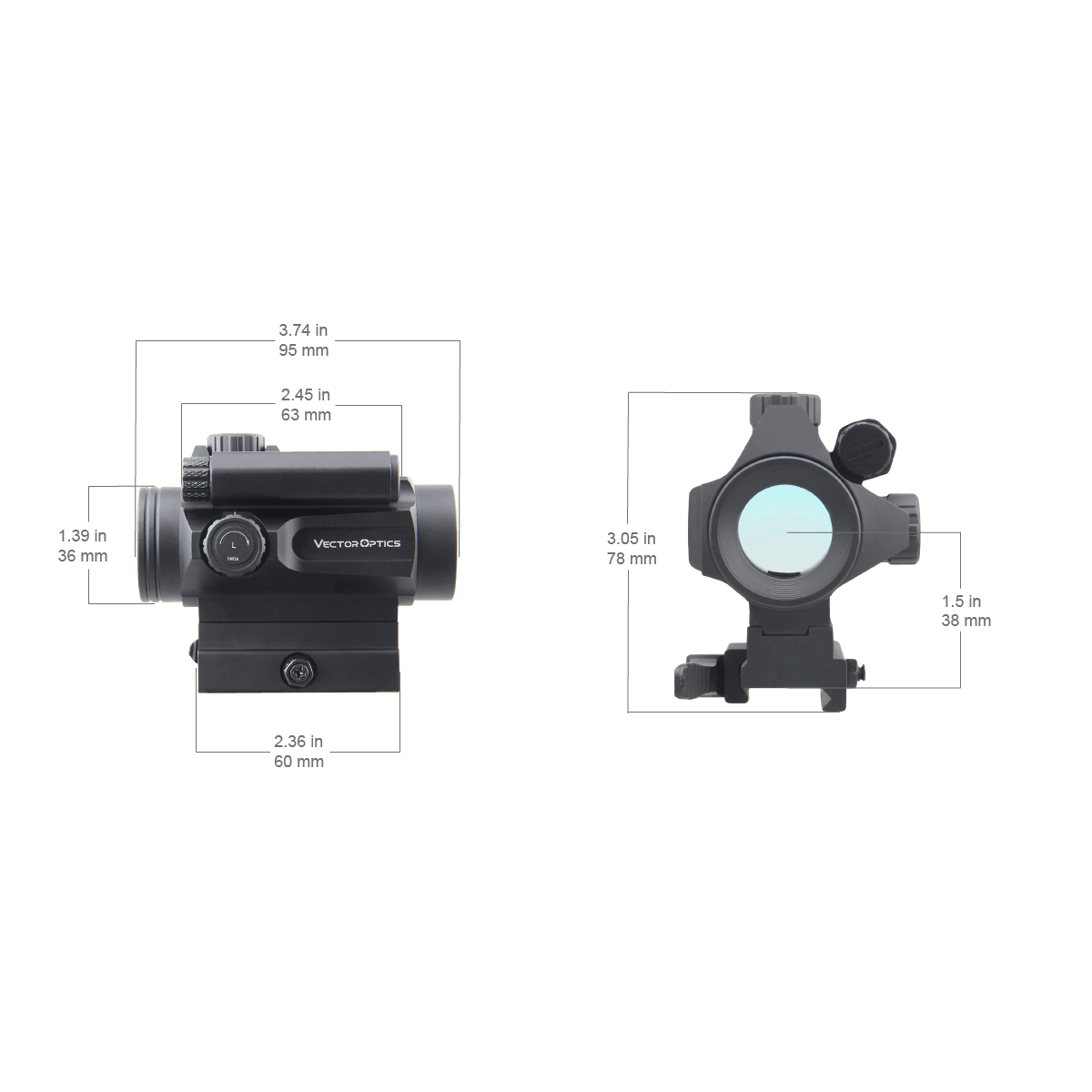 Vector Optics Nautilus Double Reticles 1x30