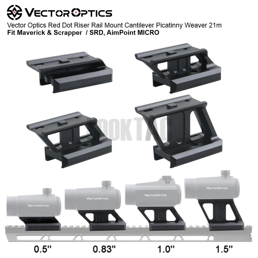 Vector Optics Riser Vector Optics Cantilever Picatinny Riser Mount Maverick, Scrapper ...