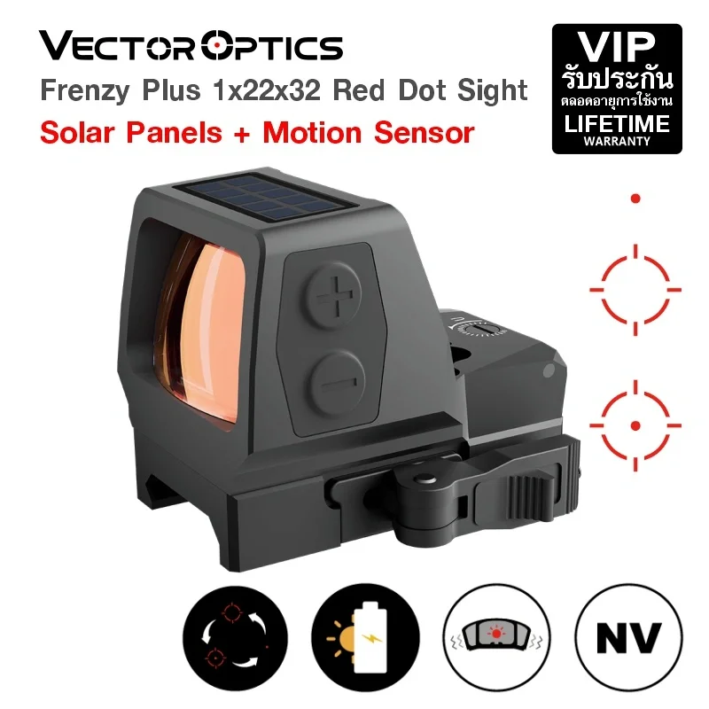 Frenzy Plus 1x22x32 Red Dot Sight Solar Power รุ่น SCRD-SM44 เรดดอทพลังแสงอาทิตย์