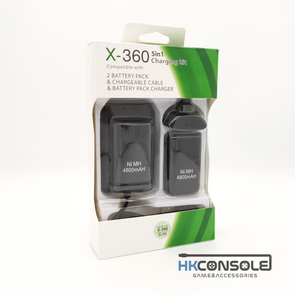 ชุดชาร์จจอย XBOX 360 5 in1 Charging kit ชุดแพ็ค ถ่านชาร์จ ชุดชาร์จ สายชาร์จ จอย XBOX 360