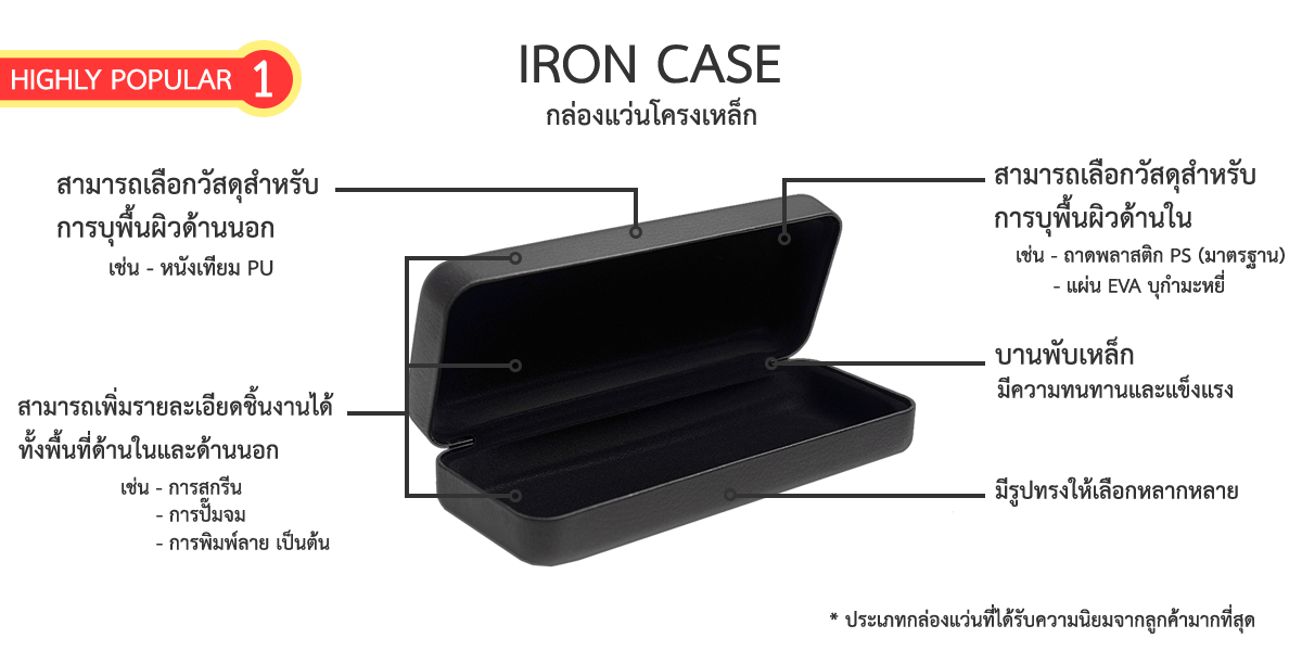 Iron case : กล่องแว่นโครงเหล็ก