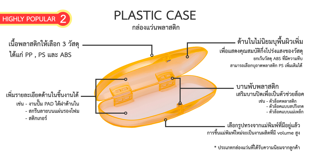 Plastic case : กล่องแว่นพลาสติก