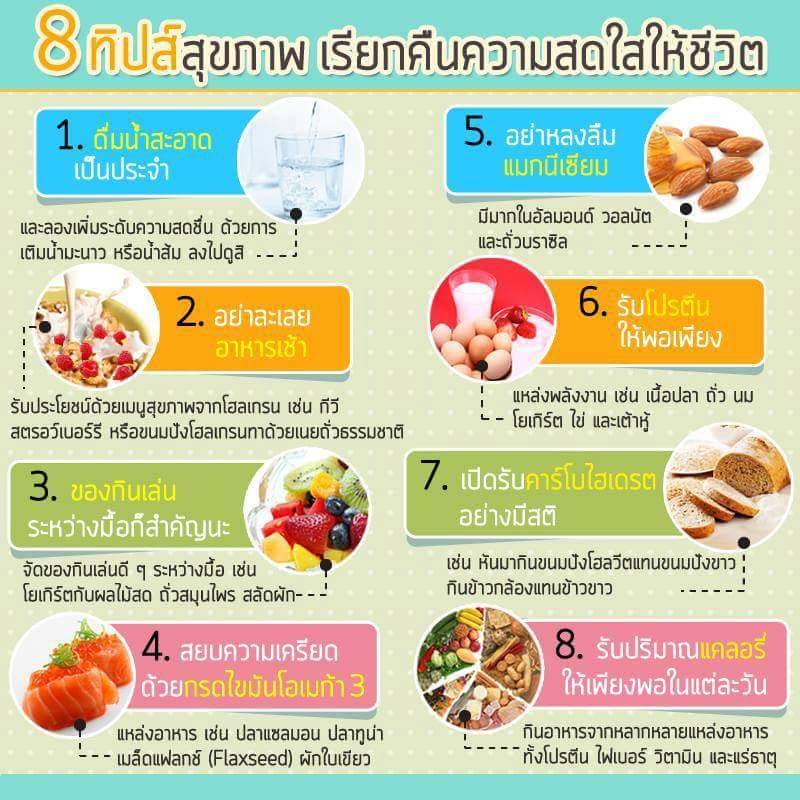 8 ทิปส์สุขภาพ เรียกคืนความสดใสให้ชีวิต