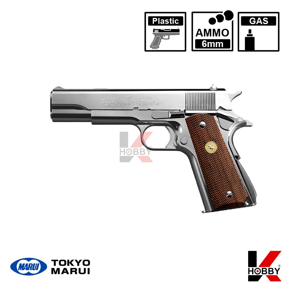 東京マルイ COLT GOVERNMENT Colt Government Series '70 Nickel Finish Gas Blowback Pistol