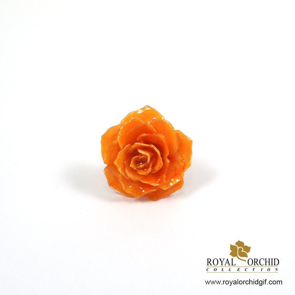 แหวนดอกกุหลาบสีส้ม/ Ring Rose