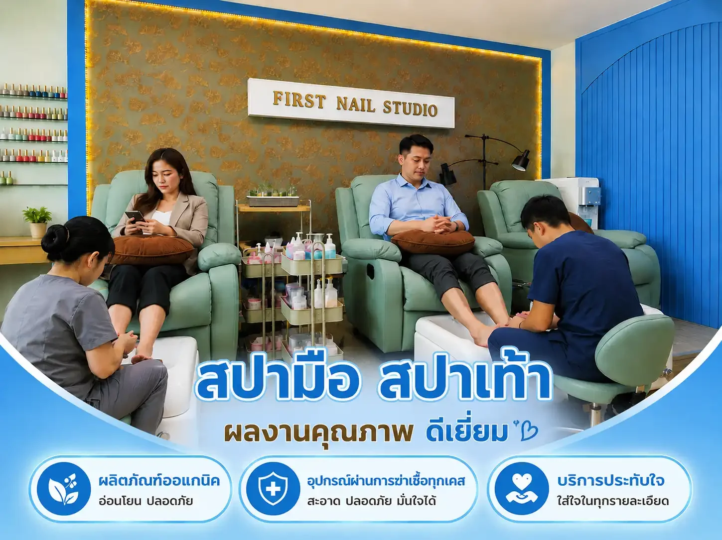 สปาเท้า First Nail Studio สายไหม