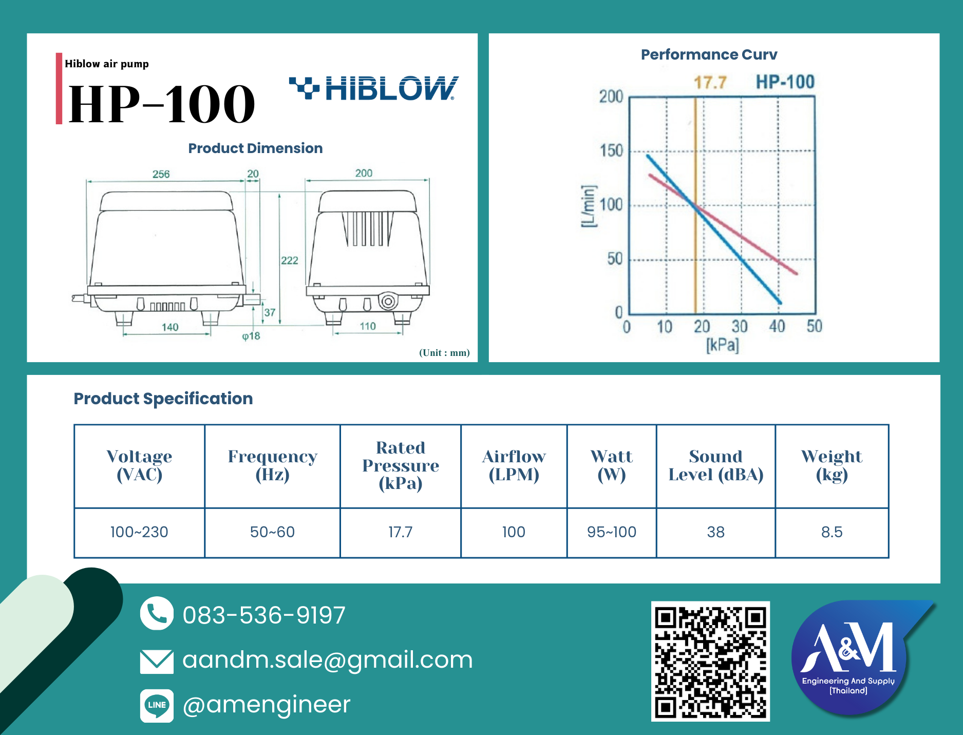 HIBLOW | รุ่น HP-100