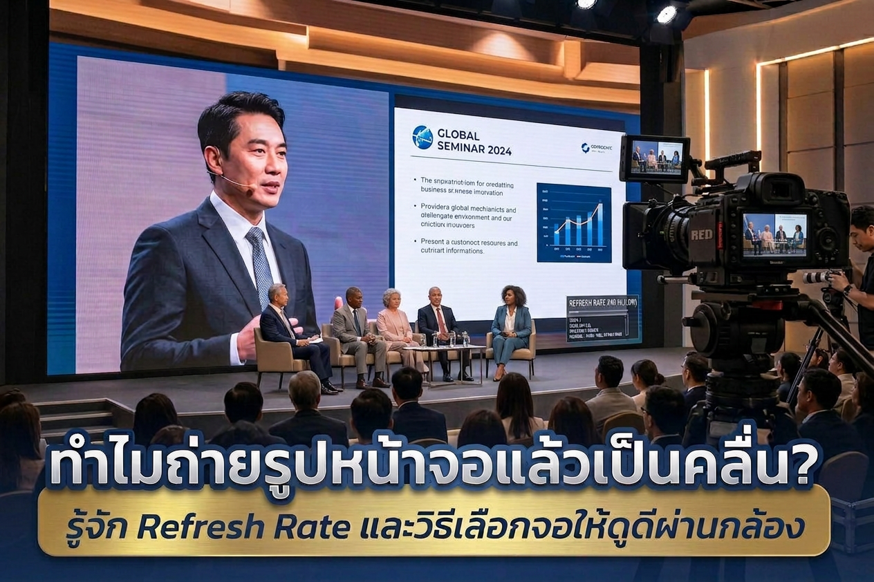 ทำไมถ่ายรูปหน้าจอ LED แล้วเป็นคลื่น?    รู้จักกับ Refresh Rate และวิธีเลือกจอให้ดูดีผ่านเลนส์กล้อง