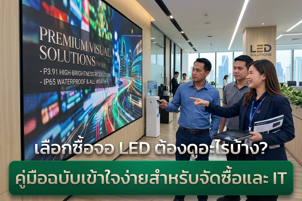 เลือกซื้อจอ LED ทั้งที ต้องดูอะไรบ้าง? คู่มือฉบับเข้าใจง่ายสำหรับฝ่ายจัดซื้อและ IT ที่อยากได้ของดีแบบเจ็บตัวน้อยที่สุด 