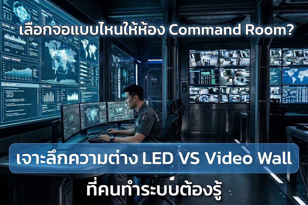 เลือกจอแบบไหนให้ห้อง Command Room? เจาะลึกความต่าง จอ LED vs Video Wall ที่คนทำระบบต้องรู้ 