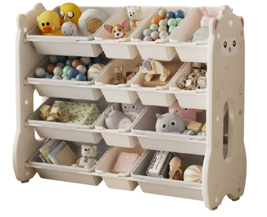 TED-7064 ชุดชั้นเก็บของเล่นลูกอูฐ 14 ช่อง 105x33x85 ซม.