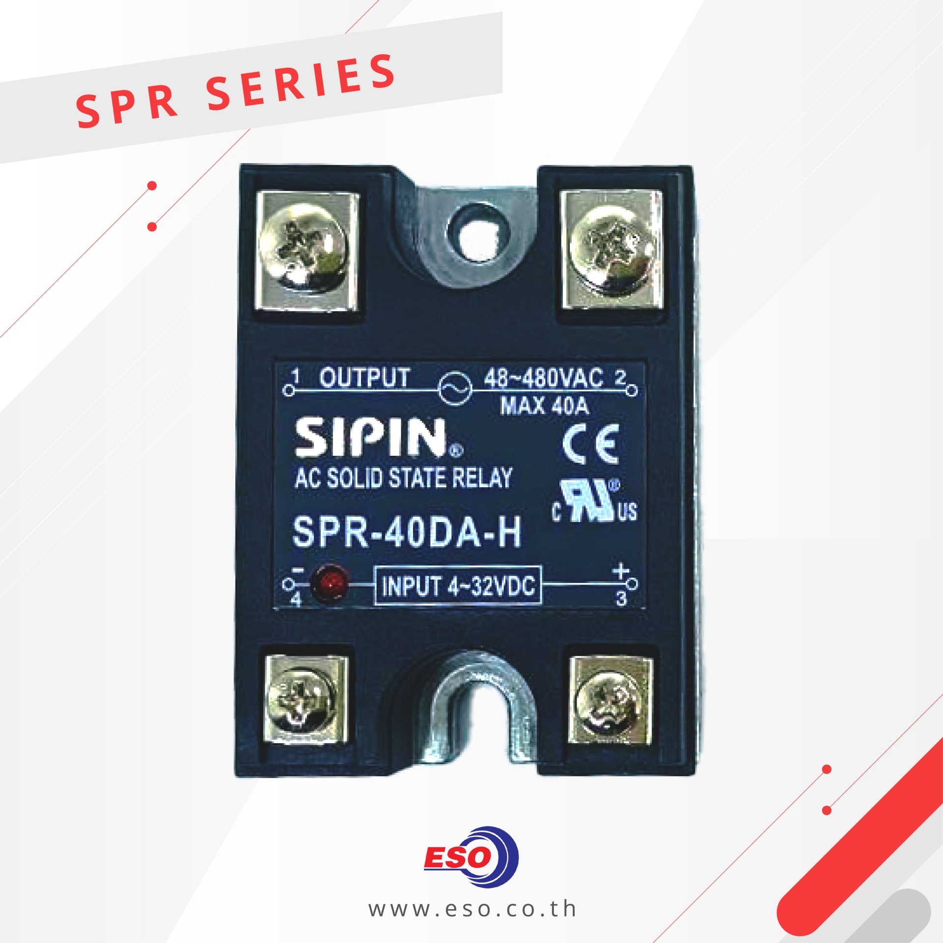 SPR SERIES 1 Phase Solid State Relay, AC Output(H) , SIPIN eso