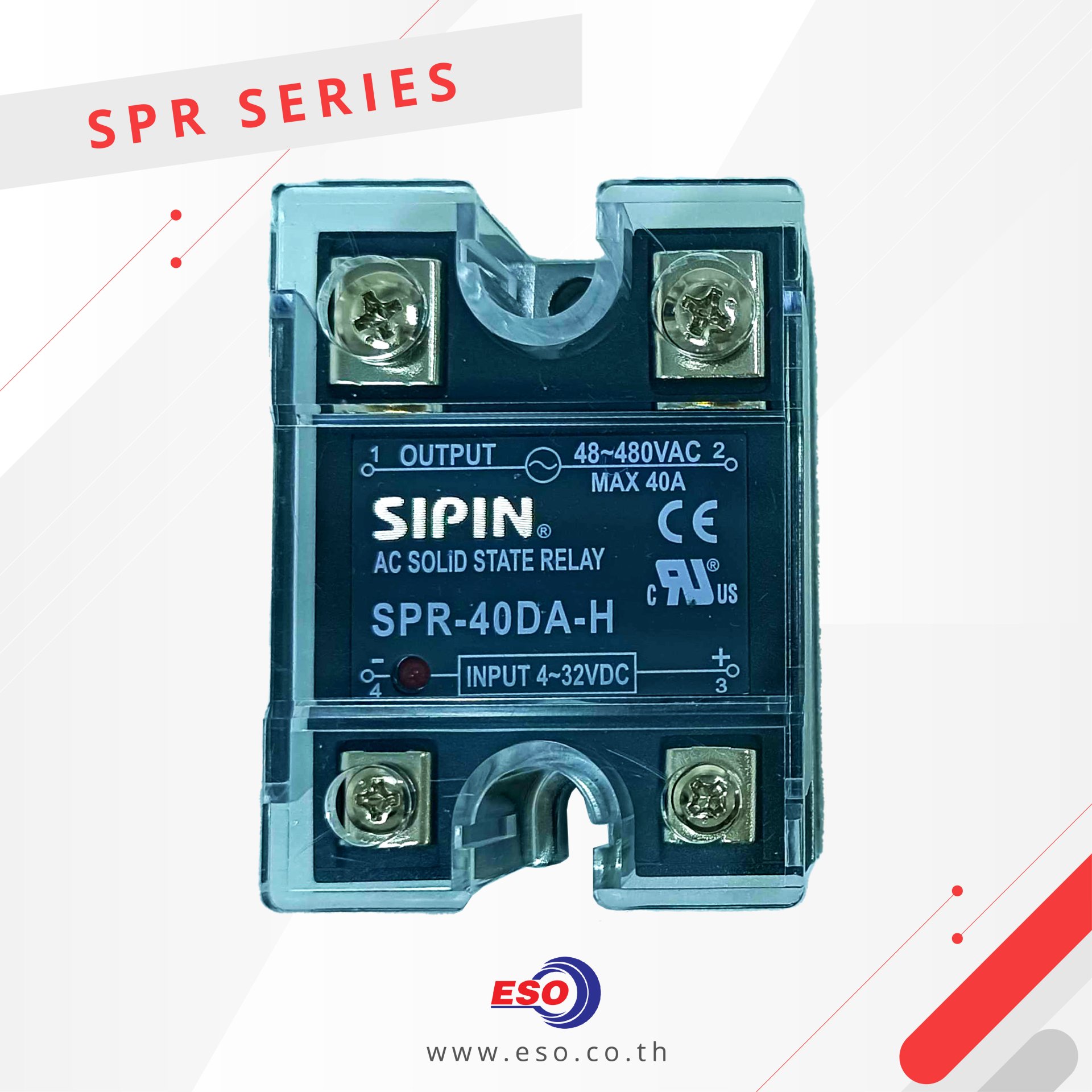 SPR SERIES 1 Phase Solid State Relay, AC Output(H) , SIPIN eso
