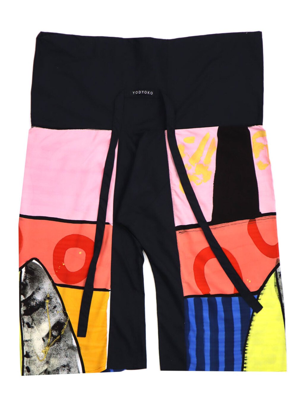 Multicolor Pants : Color Block with Abstract Art - yodyoko
