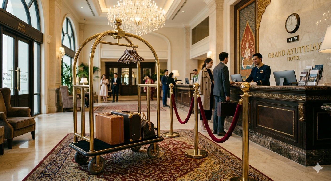 รถเข็นใช้ในโรงแรม