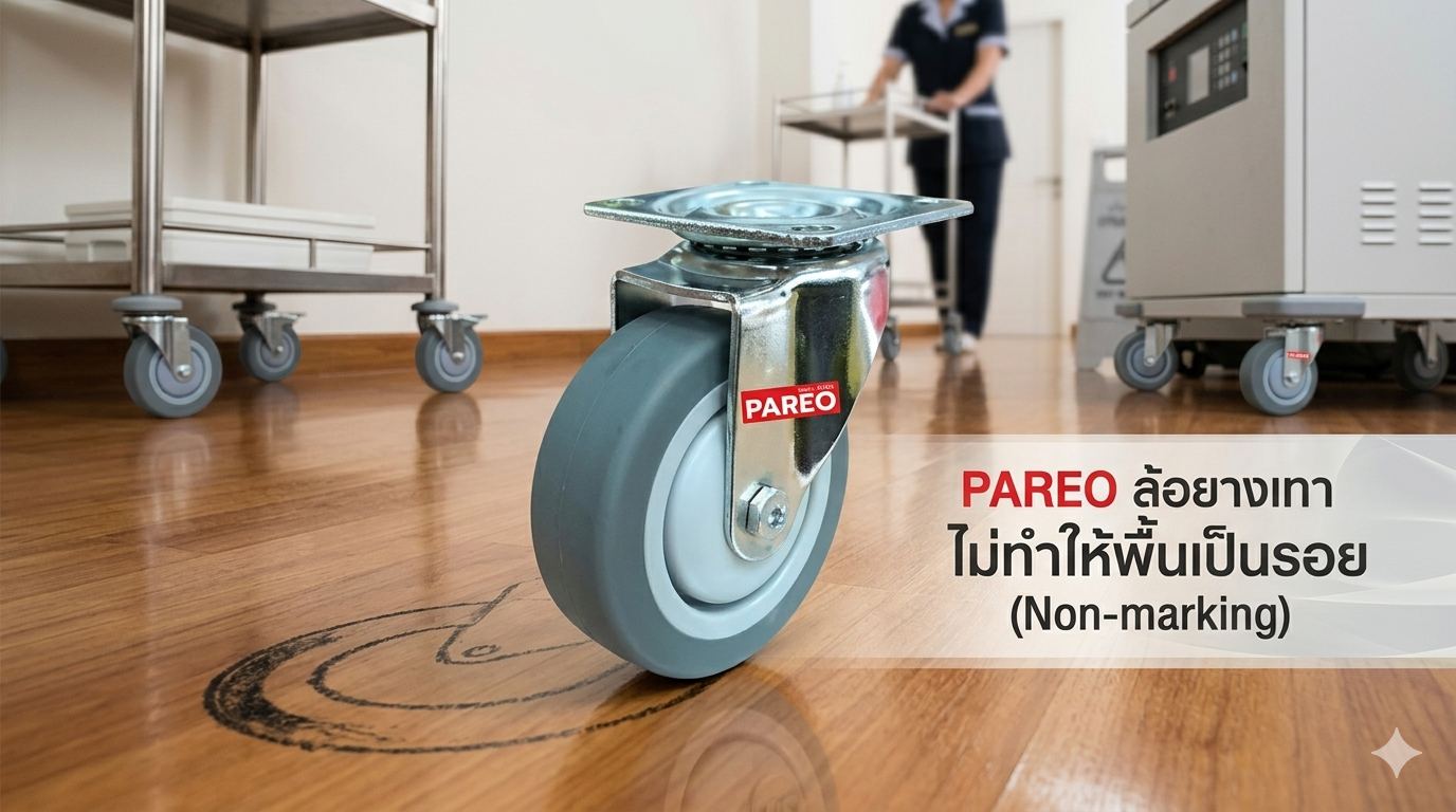 ลูกล้อยางเทาไม่ทำพื้นเป็นรอย