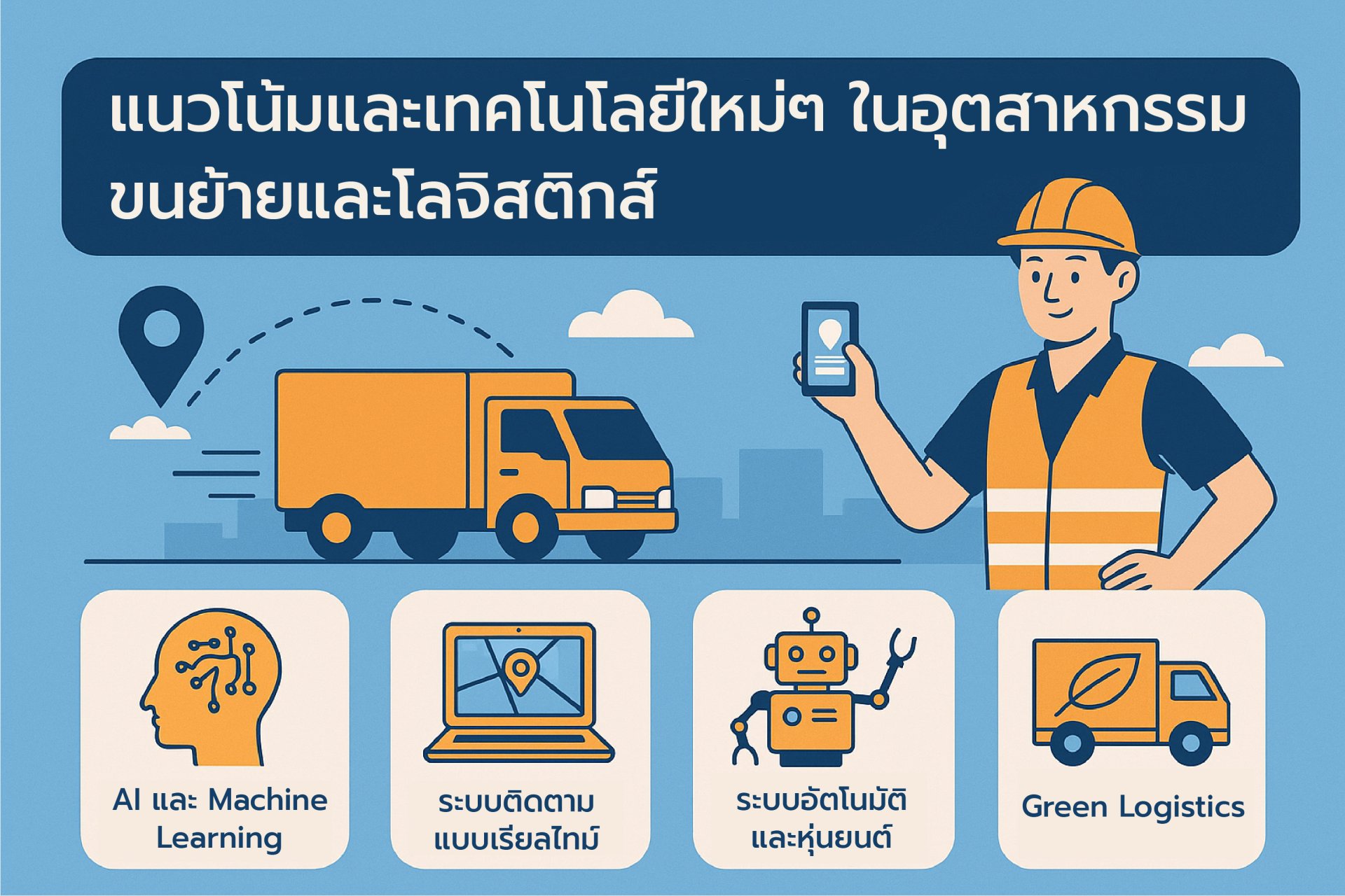 แนวโน้มและเทคโนโลยีใหม่ในอุตสาหกรรมขนย้ายและโลจีสติกส์