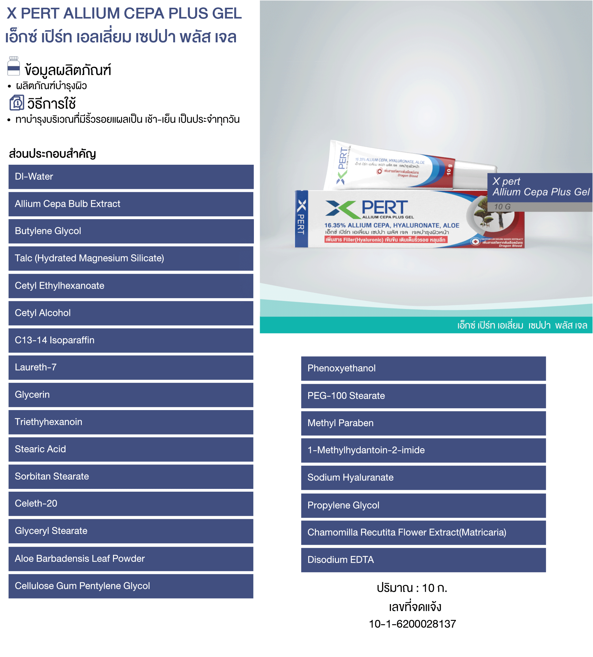X PERT ALLIUM CEPA PLUS GEL - mckth