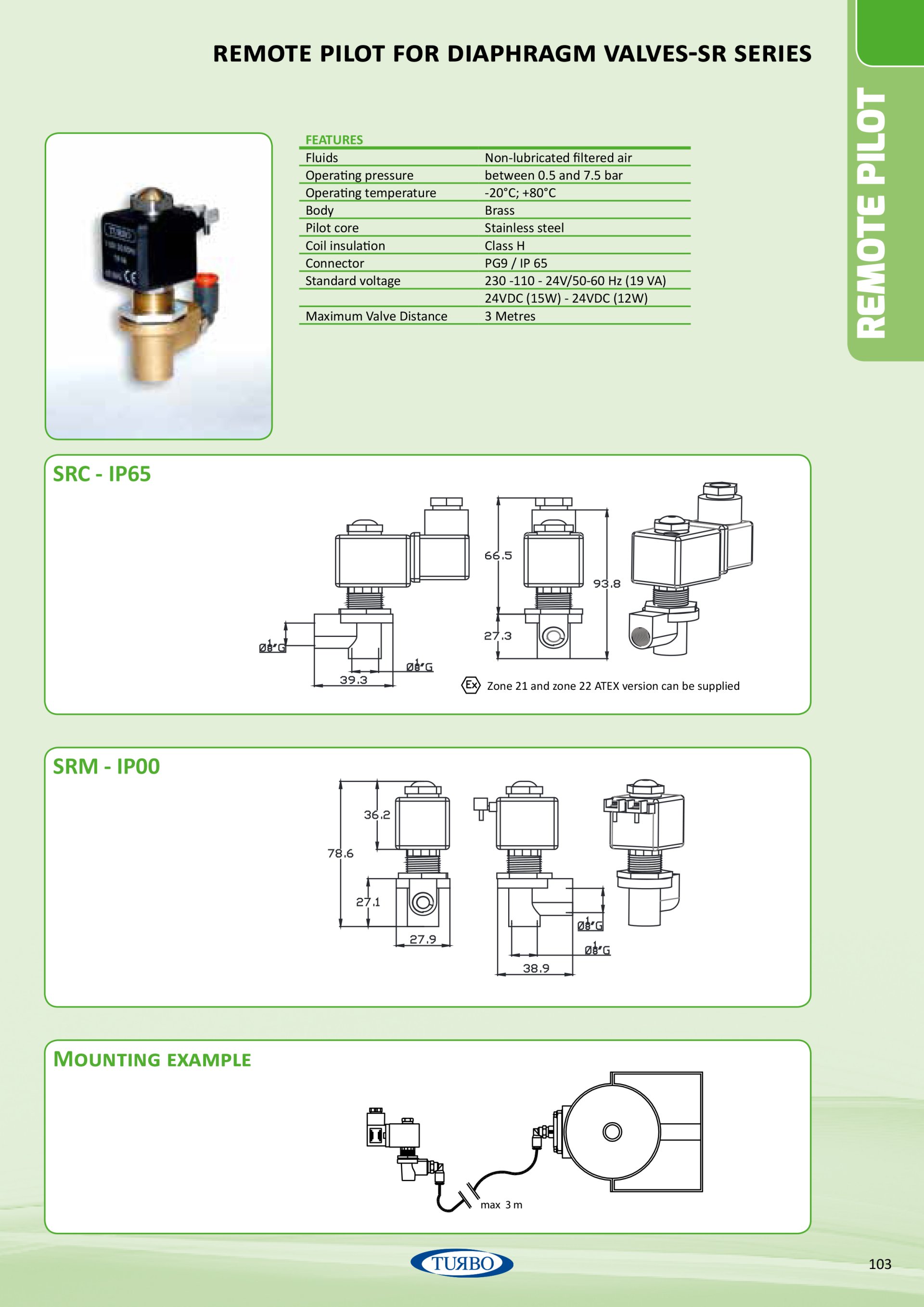 SCR/SRM series remote pilot for diaphragm valves - pneumaengineering