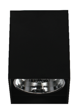 โคมดาวน์ไลท์ สำหรับติดลอย โคมใส่หลอด โคมลายเพชร Downlight Surface Mouted EL-04002 4 inch Square Black Diamond