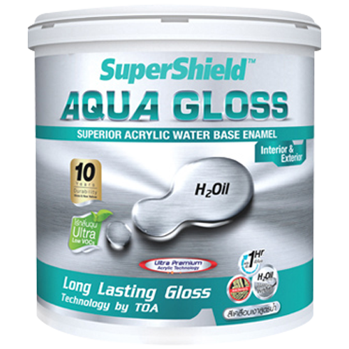 ซุปเปอร์ชิลด์ อะควา กลอสสีเคลือบเงา สูตรน้ำ ซุปเปอร์ชิลด์ อะควา กลอสสีเคลือบเงา สูตรน้ำ
