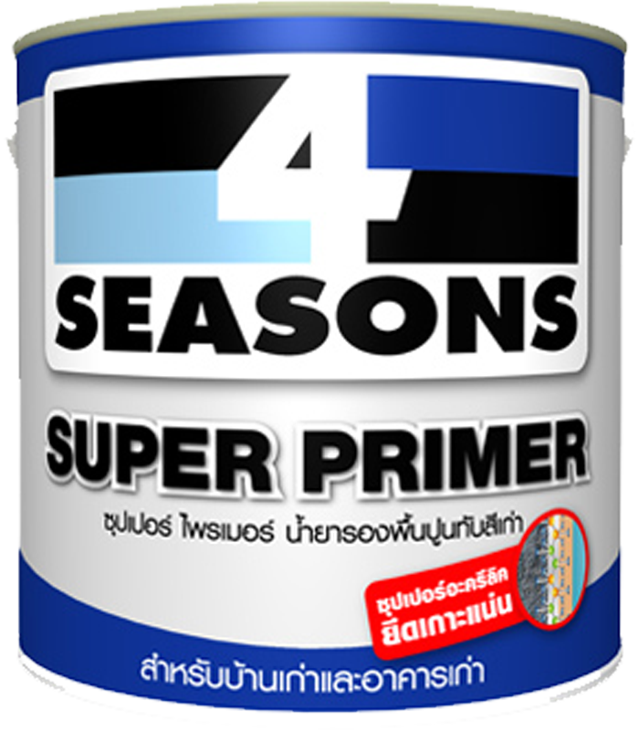 โฟร์ซีซั่นส์ ซุปเปอร์ ไพรเมอร์ น้ำยารองพื้นปูนทับสีเก่า โฟร์ซีซั่นส์ ซุปเปอร์ ไพรเมอร์ น้ำยารองพื้นปูนทับสีเก่า