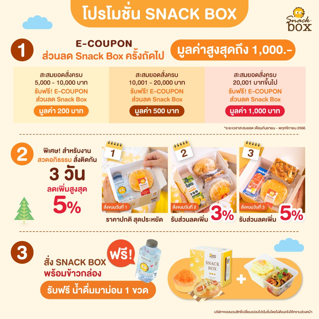 Snack Box Miss Mamon กับโปรโมชั่นสุดคุ้มถึง 2 ต่อ