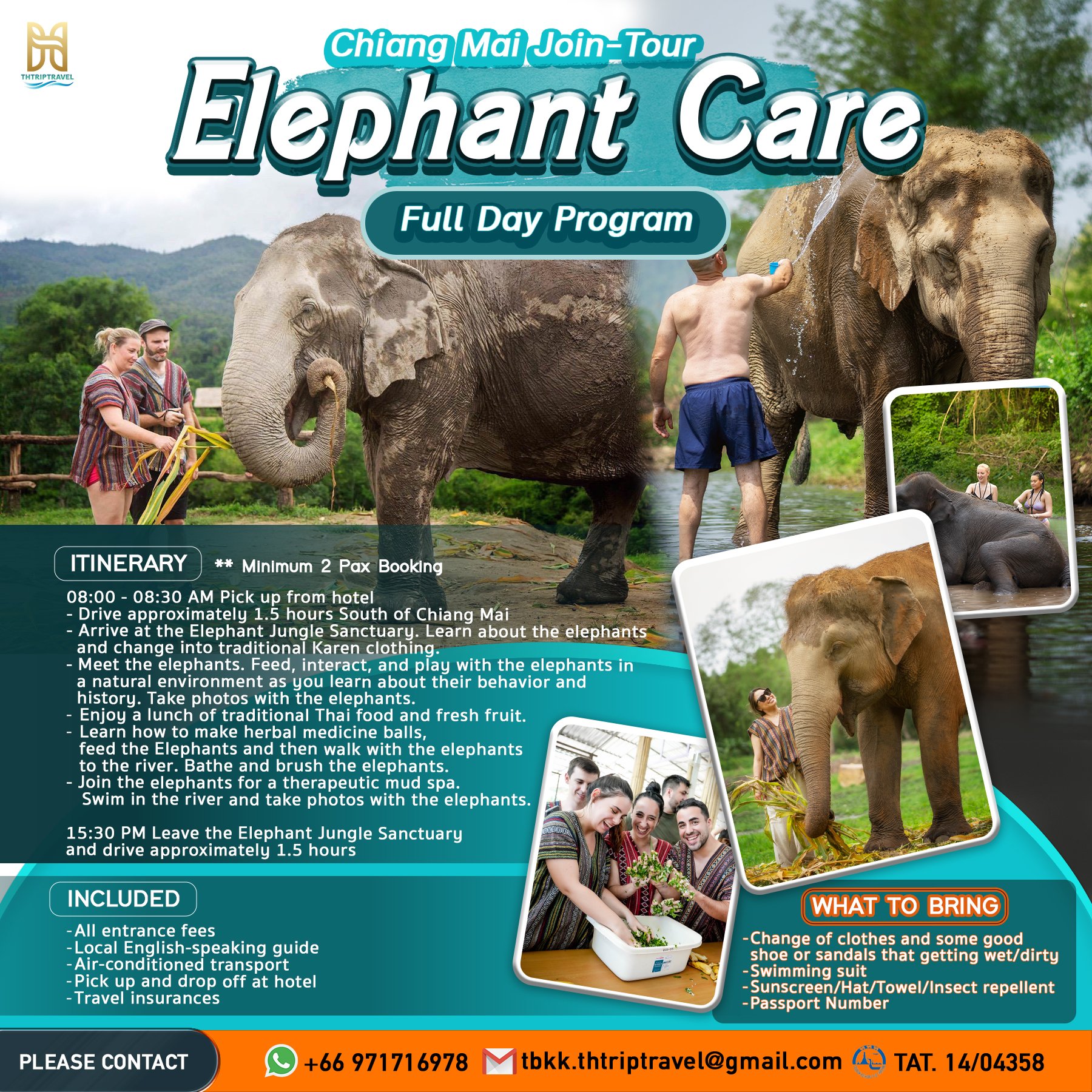 Full-Day Tour Elephant Care