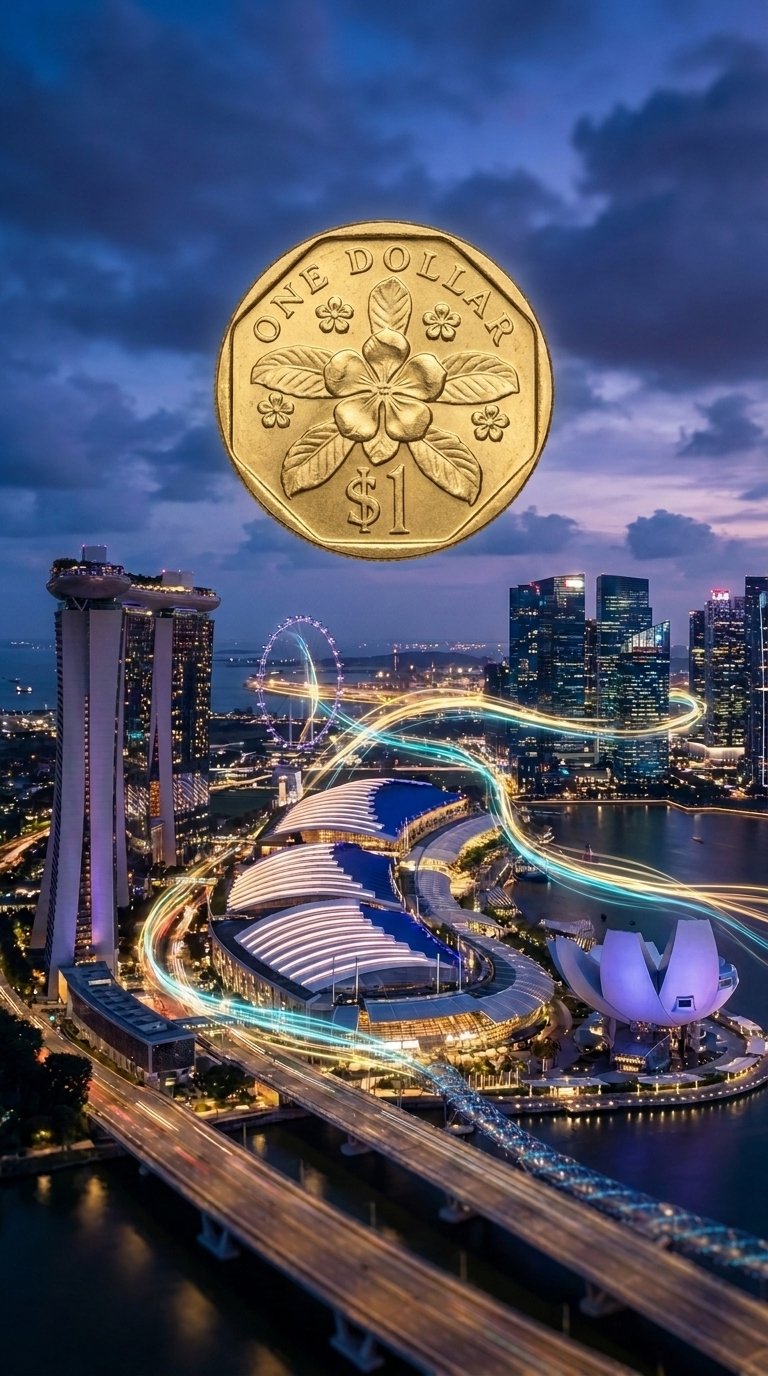 ถอดรหัสฮวงจุ้ยเกาะสิงคโปร์: ตำนานเหรียญ 1 ดอลลาร์แปดเหลี่ยม ผังฝ่ามือซันเทคซิตี้ และชิงช้าสวรรค์กลับทิศดูดทรัพย์