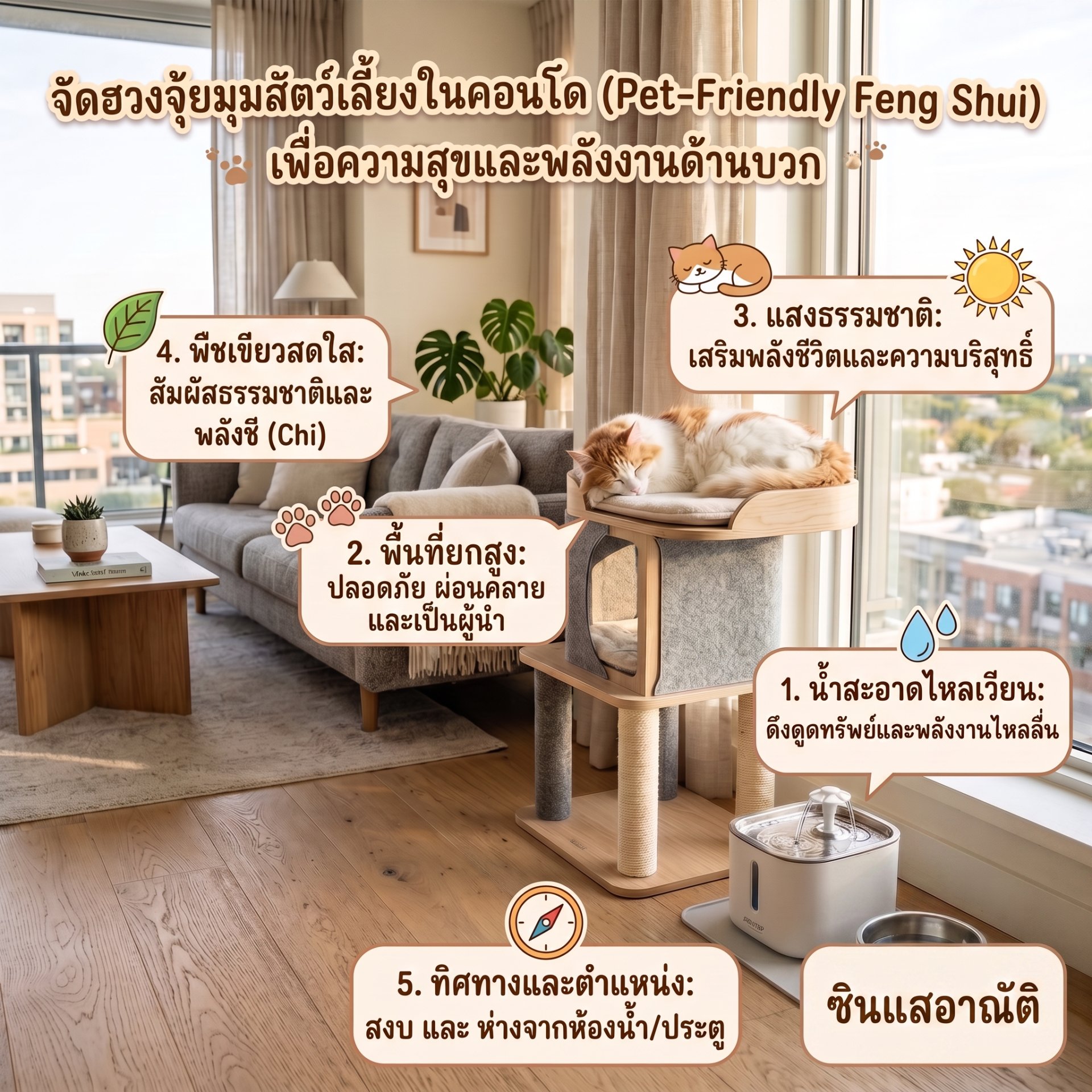 เลี้ยงสัตว์ในคอนโดอย่างไรให้ เฮง แถมบ้าน หอมสะอาด? มาดูฮวงจุ้ยมุมเจ้านายกัน!