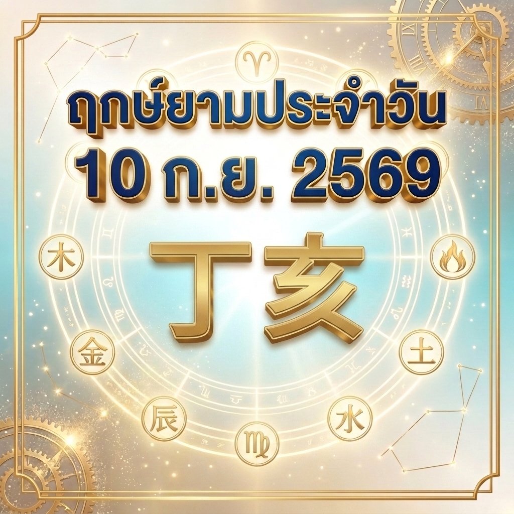 วันพฤหัสบดีที่ 10 ก.ย. วันหมูไฟ "แสงประทีปส่องประกายเหนือน้ำ เจรจาราบรื่น รับพลังผู้อุปถัมภ์เกื้อหนุน" (มี 1 กลุ่มวันเกิดต้องระวังนิดนึงครับ )