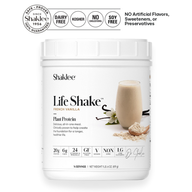โปรตีนสกัดจากพืช ไม่มีถั่วเหลือง กลิ่นวานิลลา (Shaklee Life Shake Plant Protien)