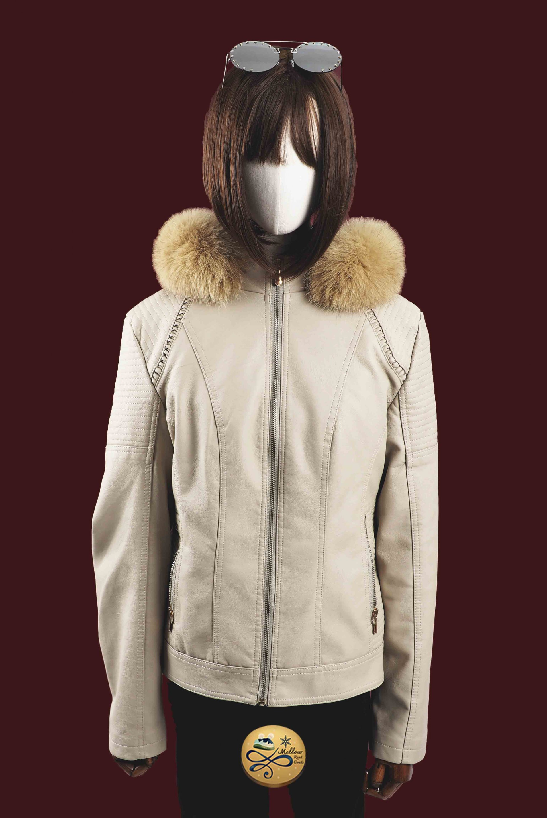 *** Limited Editon  เช่าเสื้อกันหนาว รุ่น Chantilly Lace Leather jacket 0911GJP546FACRL1