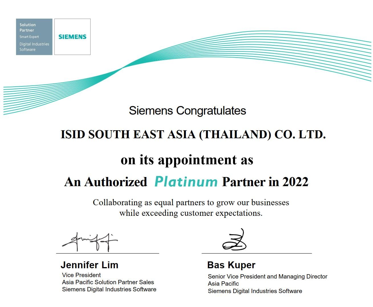 Siemens PLM has awarded ISID South East Asia Thailand