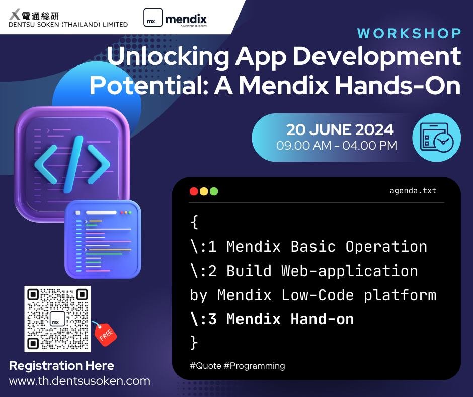 Mendix Workshop by Dentsu Soken Thailand